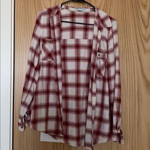 Plaid button down shirt